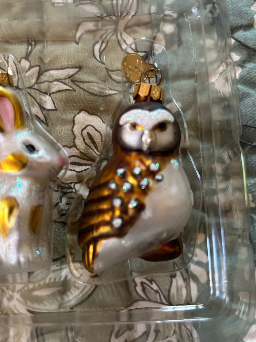 Department 56 Mini Glass Woodland Animal Christmas Ornaments retired set